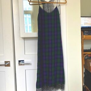 Zara Tartan Slip Dress - XS